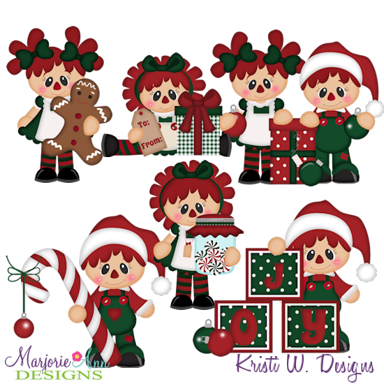 A Raggedy Christmas SVG Cutting Files + Clipart - Click Image to Close